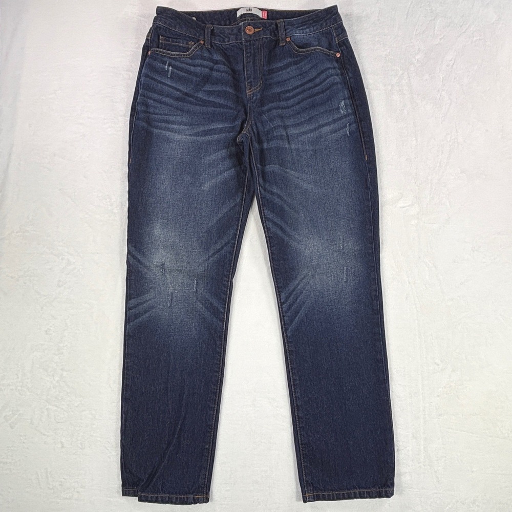 Cabi Malibu Jean 4522 Dark Wash Straight Leg 100% Cotton Denim Womens Size 8